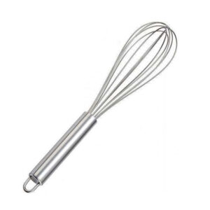 The Stainless Steel Egg Beater Hand Whisk, measuring 36cm, is a handy kitchen tool designed for efficient mixing and whisking of ingredients. It is likely constructed from...