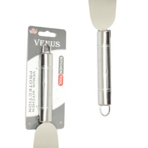 The stainless steel kitchen small spatula is a versatile food prep tool designed for various culinary tasks. It features a sleek silver finish and is identified by the model...