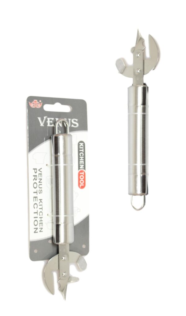 The "Stainless Steel Kitchen Stab Can Tin Opener" is a kitchen tool designed for opening cans. It measures 18cm in length, making it a compact and handy utensil for everyday...