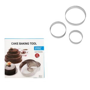 The "Stainless Steel Round Baking Ring Mould Set of 3 5916" likely refers to a set of three baking ring molds made from stainless steel. These baking rings are typically used...