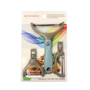 The Steel Handheld Vegetable Peeler with 2 Attachments is a kitchen tool designed for peeling and preparing vegetables. Measuring 16 cm in length, this peeler comes in assorted...