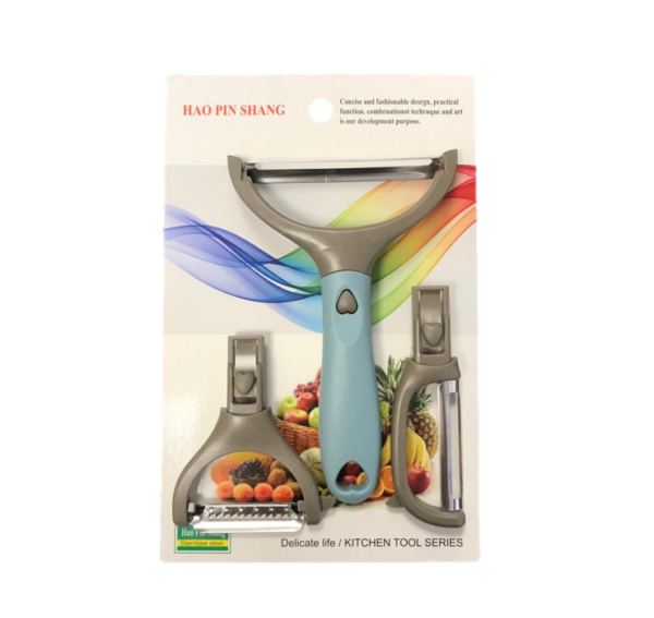 The Steel Handheld Vegetable Peeler with 2 Attachments is a kitchen tool designed for peeling and preparing vegetables. Measuring 16 cm in length, this peeler comes in assorted...