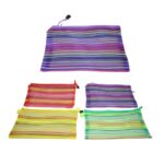 The Striped Pencil Toiletry Bag with a zipper, measuring 30 x 24 cm, is available in assorted colors and is identified by the model number 5726. It is designed to be compact and...