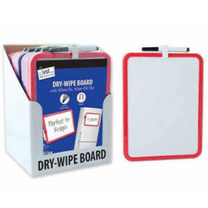 The Tallon Magnetic Dry Wipe Board in A4 size is a practical and versatile tool for organizing notes, reminders, and messages. Typically, it features a smooth, erasable surface...