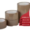 The Tapeman Brown Parcel Buff Tape is a type of adhesive tape commonly used for packaging and sealing boxes. This specific product measures 48mm in width and 66 meters in...