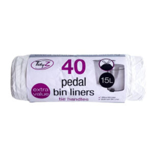 The TidyZ White Handy Pedal Bin Liners Bags come in a roll of 40 bags. They are designed to fit pedal bins and are typically made from durable material to manage everyday waste...