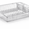 The Transparent Step Dish Cutlery Cup Glass Drainer With Tray 07106 A is a kitchen accessory designed for organizing and drying dishes, cutlery, cups, and glasses. Its...