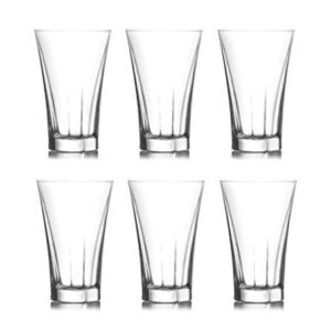 The "Truva Mini Water Shot Glass 100cc Set of 6 TRU309E" is likely a product offering a set of six small glass cups, each with a capacity of 100cc (approximately 3.4 ounces)....