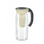 The TTZ Flay Detox Glass Water Drinking Jug is a 1.8-liter container designed for serving and storing beverages like infused water. It features a plastic handle for easy...