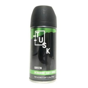 The Tusk Deodorant Body Spray in the Green variant comes in a 150ml bottle. When you purchase a case, you'll receive six of these bottles. This product is likely designed to...