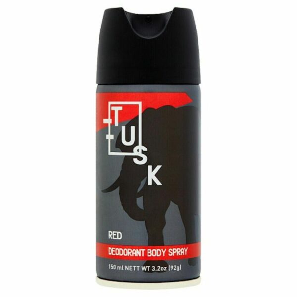 The Tusk Deodorant Body Spray Red 150ml - Case of 6 likely refers to a wholesale or bulk purchase of deodorant body sprays. Each case contains six units of the Tusk Deodorant,...