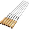 The "Twisted Metal BBQ Kebab Skewer Sticks" is a set of 6 skewer sticks, each measuring 46 cm in length. These skewers are designed for BBQ and grilling purposes. They feature a...