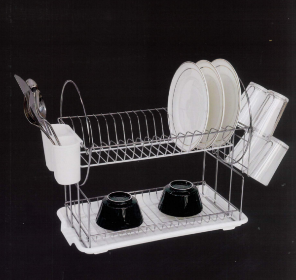 The Two Tier Chrome Dish Drainer NW6090 is a kitchen accessory designed to help organize and dry dishes efficiently. It features a two-tier design, providing ample space for...