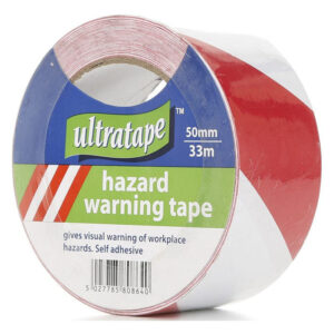 The Ultratape Hazard Warning Tape in Red & White is typically used for marking hazardous areas or creating safety zones. It measures 50mm in width and 33 meters in length. This...