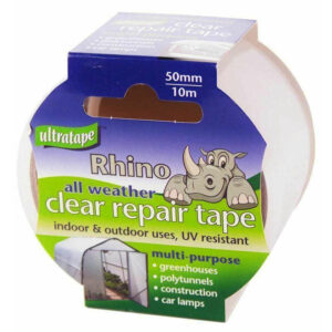 The Ultratape Rhino All Weather Clear Repair Tape is a versatile adhesive product designed for a variety of repair tasks. This specific item comes as a case containing 6 rolls,...