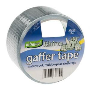 The Ultratape Rhino Gaffer Cloth Tape in silver is designed for heavy-duty use and measures 50mm in width and 10 meters in length. It is typically used for various applications...