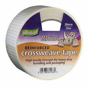 The Ultratape Rhino Reinforced Cross Weave Tape is a highly durable adhesive tape designed for a variety of heavy-duty applications. It measures 50mm in width and comes in a...