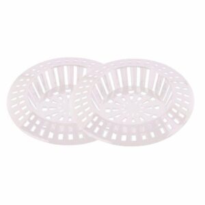 The Value Pack of 2 Plastic Sink Strainers, White, with a size of 1 1/2 inches, is a home DIY product designed to fit into standard sink drains. These strainers are typically...