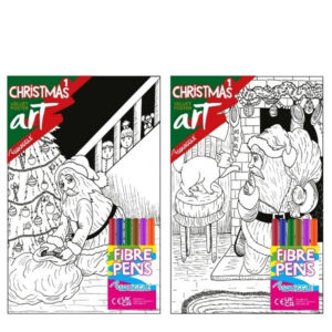 The "Velvet Poster Art Children's Fun Colouring with Pens Christmas" set appears to be a creative and engaging activity for children, especially during the holiday season. It...