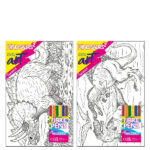 The "Velvet Poster Art Children's Fun Colouring with Pens Dinosaurs" is a creative activity set designed for children. It includes two velvet posters, each measuring 25 x 38 cm,...