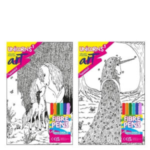 The "Velvet Poster Art Children's Fun Colouring with Pens" features unicorn-themed designs, perfect for kids. These posters measure 25 x 38 cm and include two different designs....