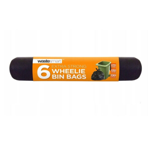 The Wastesmart Extra Strong Black Wheelie Bin Bags are designed to be durable and reliable for heavy-duty waste disposal. They come in a roll containing 5 bags. These bags are...