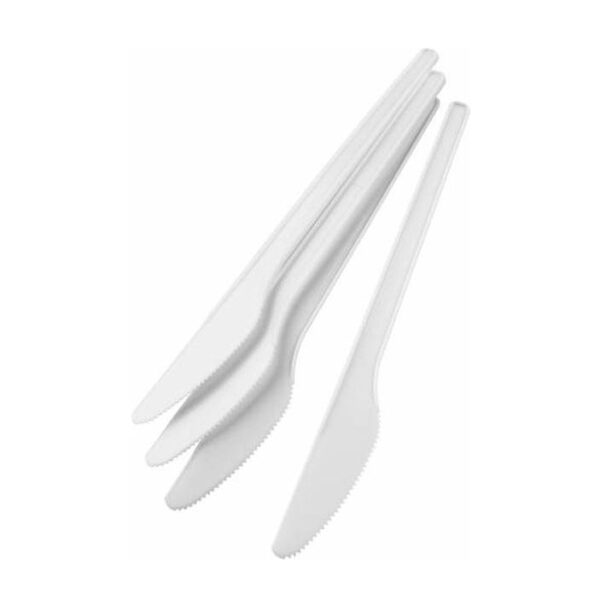 The "White Plastic Knife 16 cm Pack of 100 (Parcel Rate)" likely refers to a product offering a set of 100 white plastic knives, each measuring 16 centimeters in length. This...