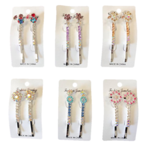 The Women's Metal Hair Pin Clip with Floral Decorations is a stylish accessory measuring 6.5 cm. It comes in assorted designs, providing a variety of floral patterns to suit...