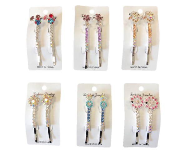 The Women's Metal Hair Pin Clip with Floral Decorations is a stylish accessory measuring 6.5 cm. It comes in assorted designs, providing a variety of floral patterns to suit...