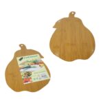 The Wooden Kitchen Cutting Chopping Board in a pear shape measures 24 x 17 cm. It seems to be labeled with the number 6022 and is eligible for shipping under the Large Letter...