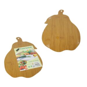 The Wooden Kitchen Cutting Chopping Board in a pear shape measures 24 x 17 cm. It seems to be labeled with the number 6022 and is eligible for shipping under the Large Letter...