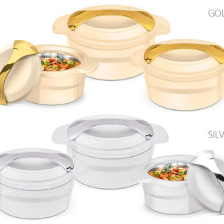 The Zest Insulated Casserole Set consists of three pieces with capacities of 1.0 liters, 1.5 liters, and 2.5 liters. These casseroles come in assorted colors and are designed to...