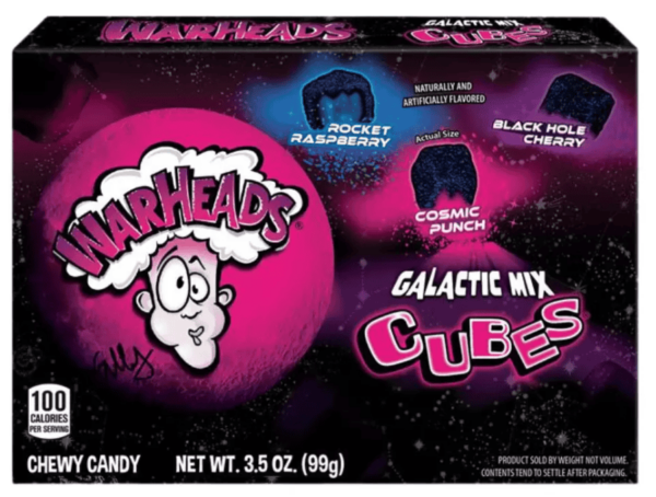 Theater Box of Warheads Galactic Cubes 99g