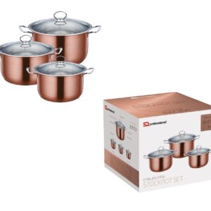 These stock pots are part of the Gems Range, known for its stylish design and functionality. The "Big Parcel Rate" likely refers to the shipping or delivery rate applicable due...