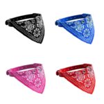 This product appears to be a pet dog collar that comes with a triangle bandana scarf. It is designed for medium-sized dogs and is available in assorted colors. The model or item...