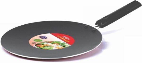 This product appears to be a round baking TAWA pan, which is typically used for cooking a variety of dishes, such as flatbreads, pancakes, or dosas. It is black in color and...