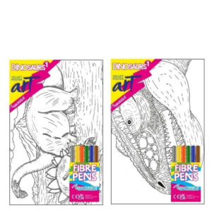 This product is a fun coloring activity designed for children. It comes with velvet poster art featuring dinosaur designs. The set includes two different designs, each measuring...