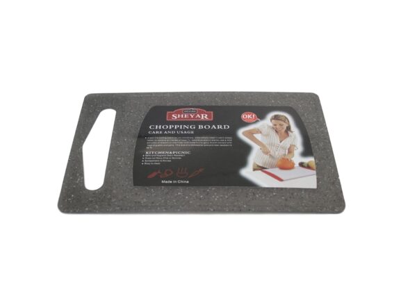 This product is a plastic chopping board designed with a lightweight marble style appearance. It measures 16 x 25.5 cm and is designed to be stain-resistant, making it practical...