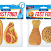 This product is a set of pet dog toys designed to resemble fast food items, and it comes in a pack of two with assorted designs. Each toy is equipped with a squeaker, adding an...