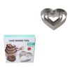 This product is a set of three stainless steel heart-shaped baking ring molds. The set includes molds in three different sizes: 20 cm, 15 cm, and 10 cm. These molds are...