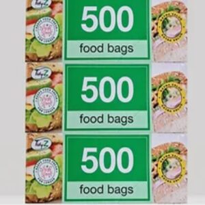 TIDYZ Food & Freezer Bags - Extra Value Pack of 500