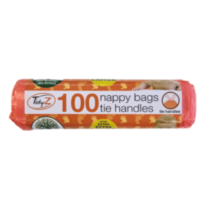 TidyZ Nappy Bags, Tie Handles, 100ct