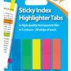 TIGER 100 Neon Highlighter Sticky Index Tabs