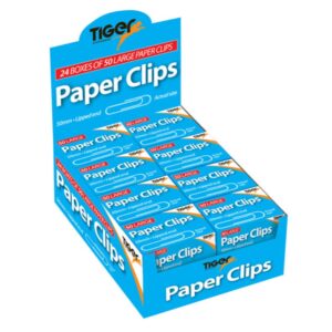 Tiger 50mm Paper Clips, Box of 50