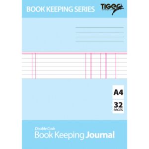 TIGER A4 Double Cash Bookkeeping Journal, 32 Pages