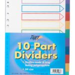 TIGER A4 Plastic 10-Tab Subject Divider