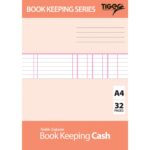 TIGER A4 Triple Column Cash Book, 32 Pages