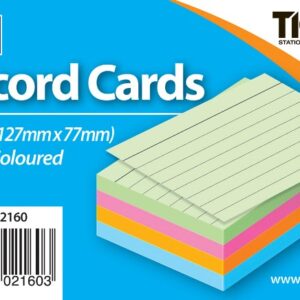 Tiger Colored Index Cards 5x3 Inches, Pack of 100 Sheets