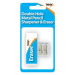 TIGER DUAL SLOT PENCIL SHARPENER & ERASER KIT