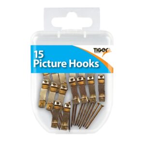 Tiger Picture Hooks, Pack of 15